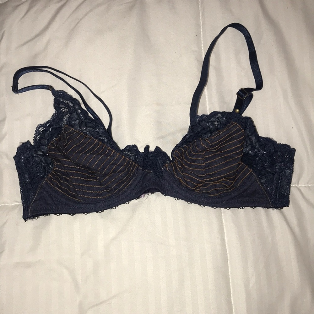 New Demi navy design bra bralette savage x fenty